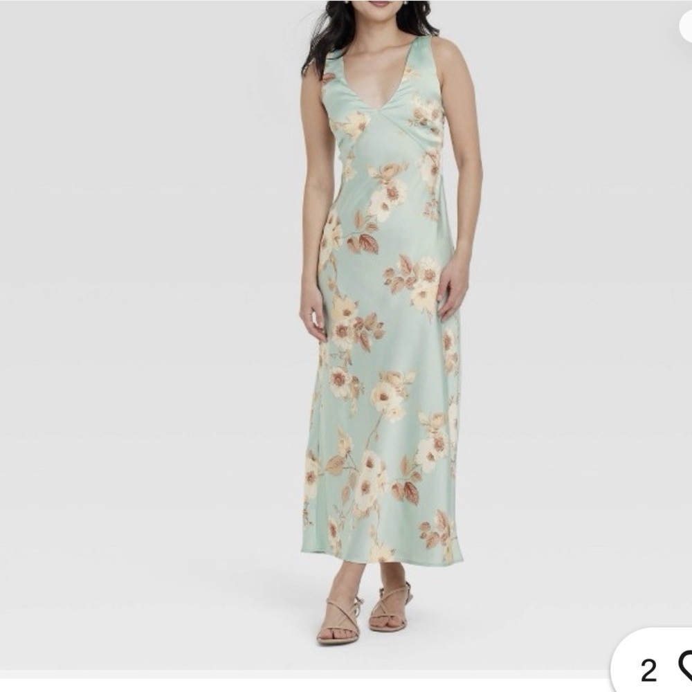 A New Day Mint Floral Midi Dress - Picture 8 of 8
